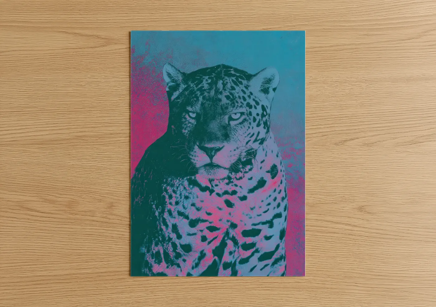 Neon Jaguar Pop Art Wildlife Wall Art