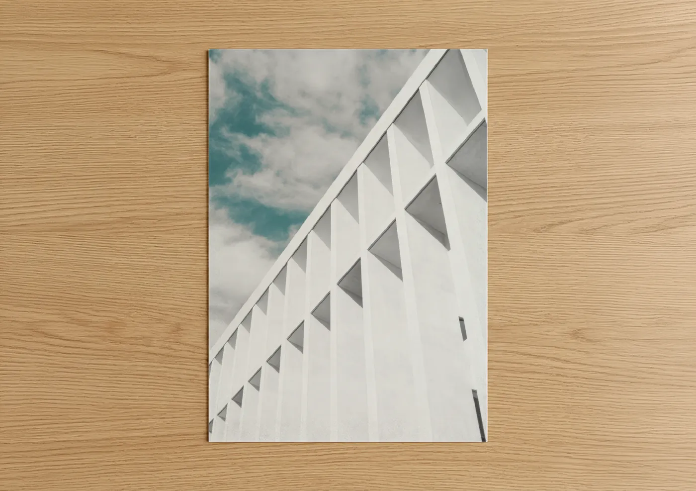 Modern Geometric Architecture Cloud Sky Wall Art