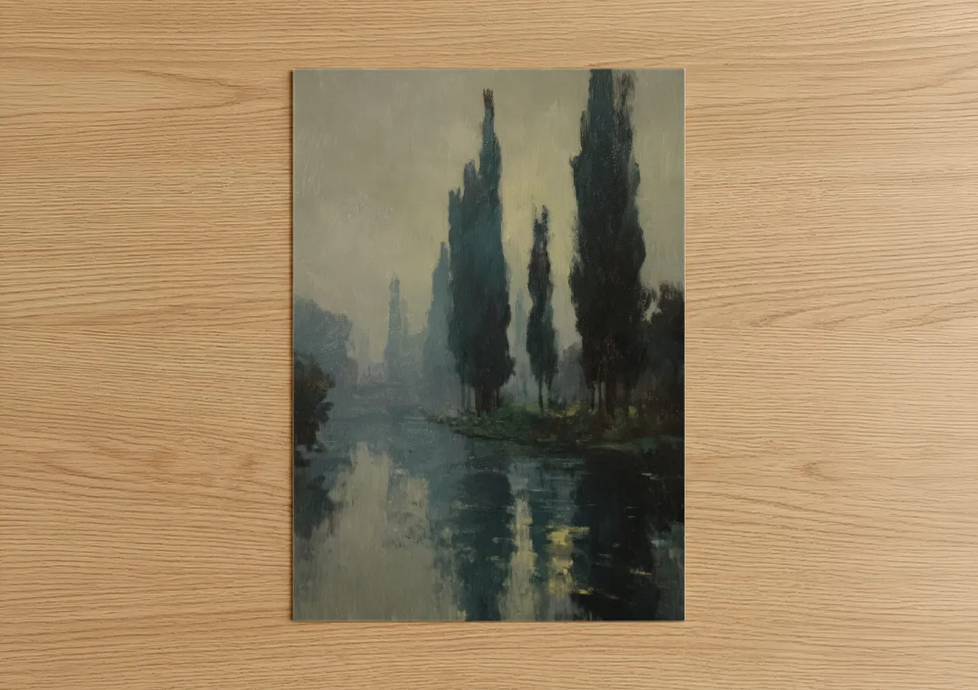 Misty Cypress Lane Impressionist Landscape Wall Art