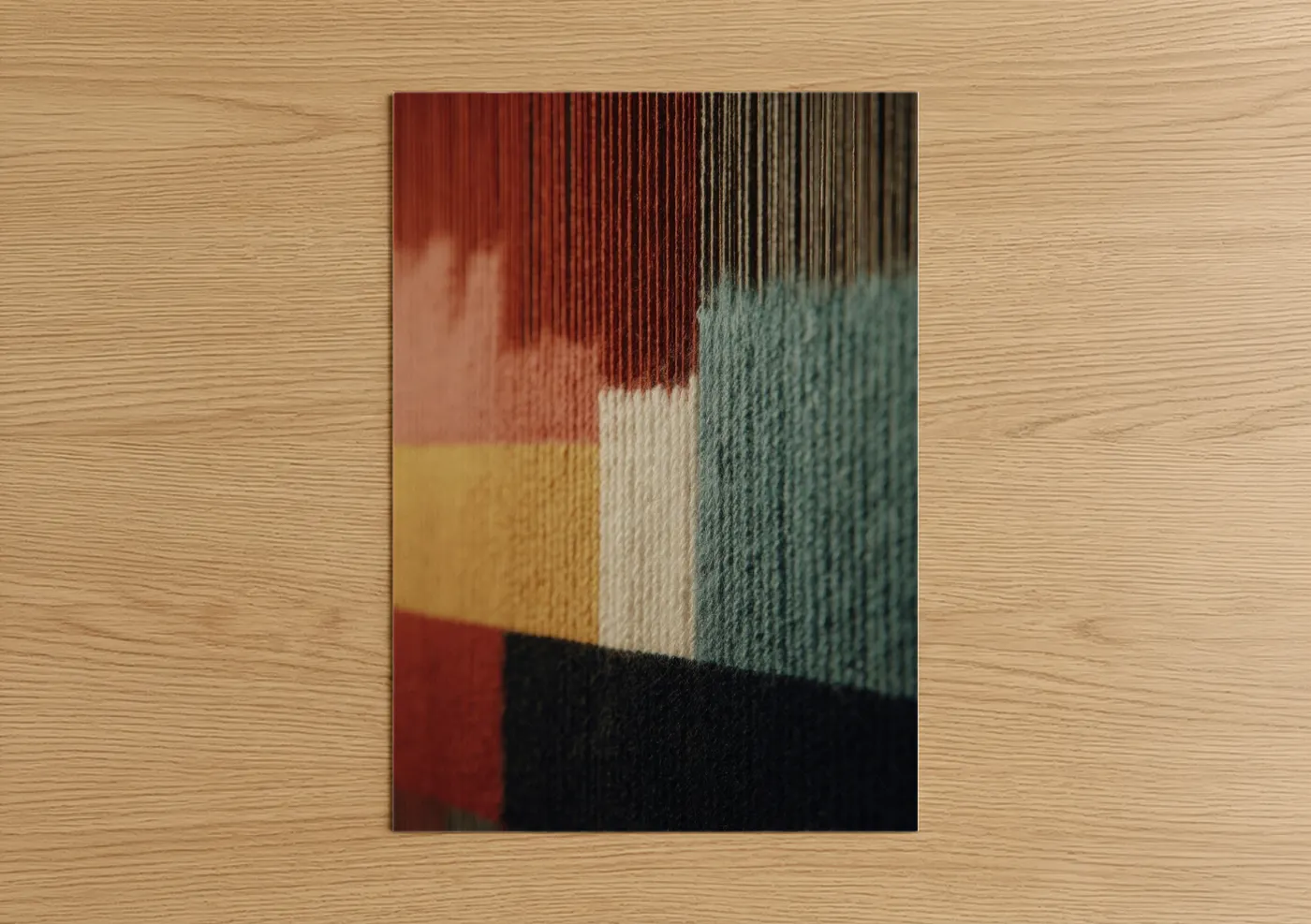 Colorful Knitted Yarn Texture Wall Art