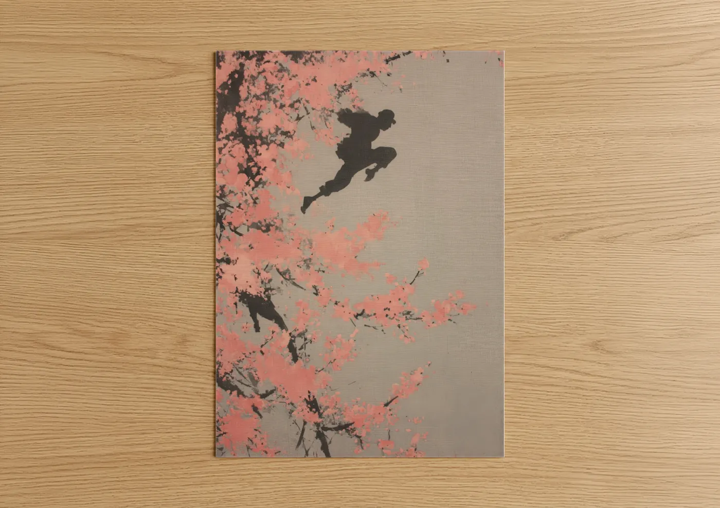 Coral Parkour Athlete Wall Art