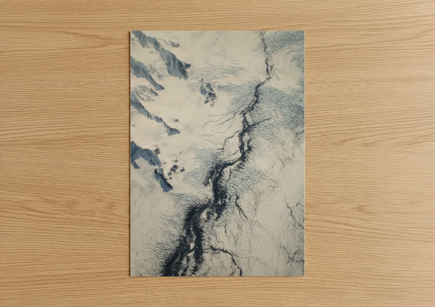 Alpine Glacial Peaks Winter Landscape Wall Art