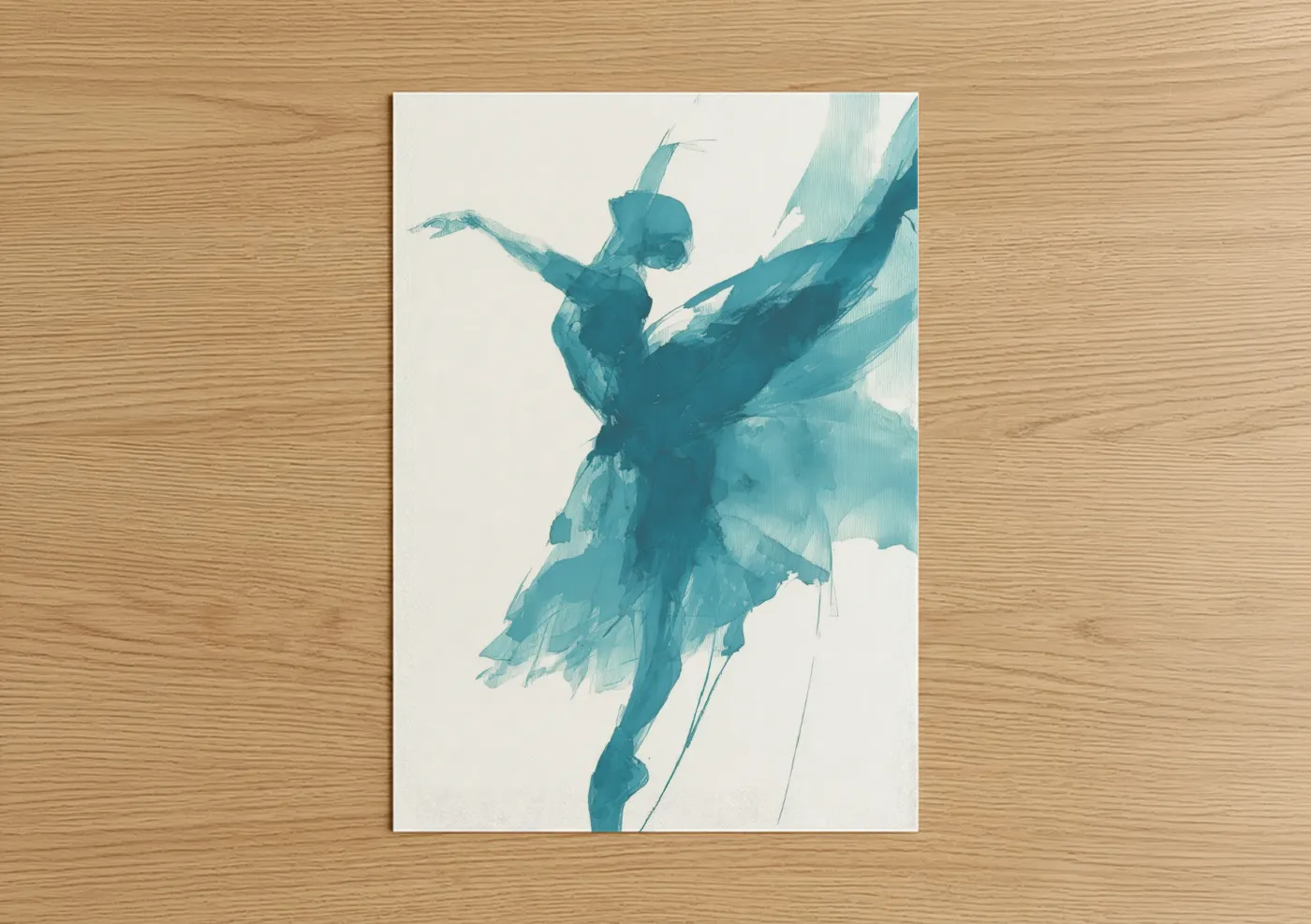 Ethereal Ballet Dancer Watercolor Wall Art