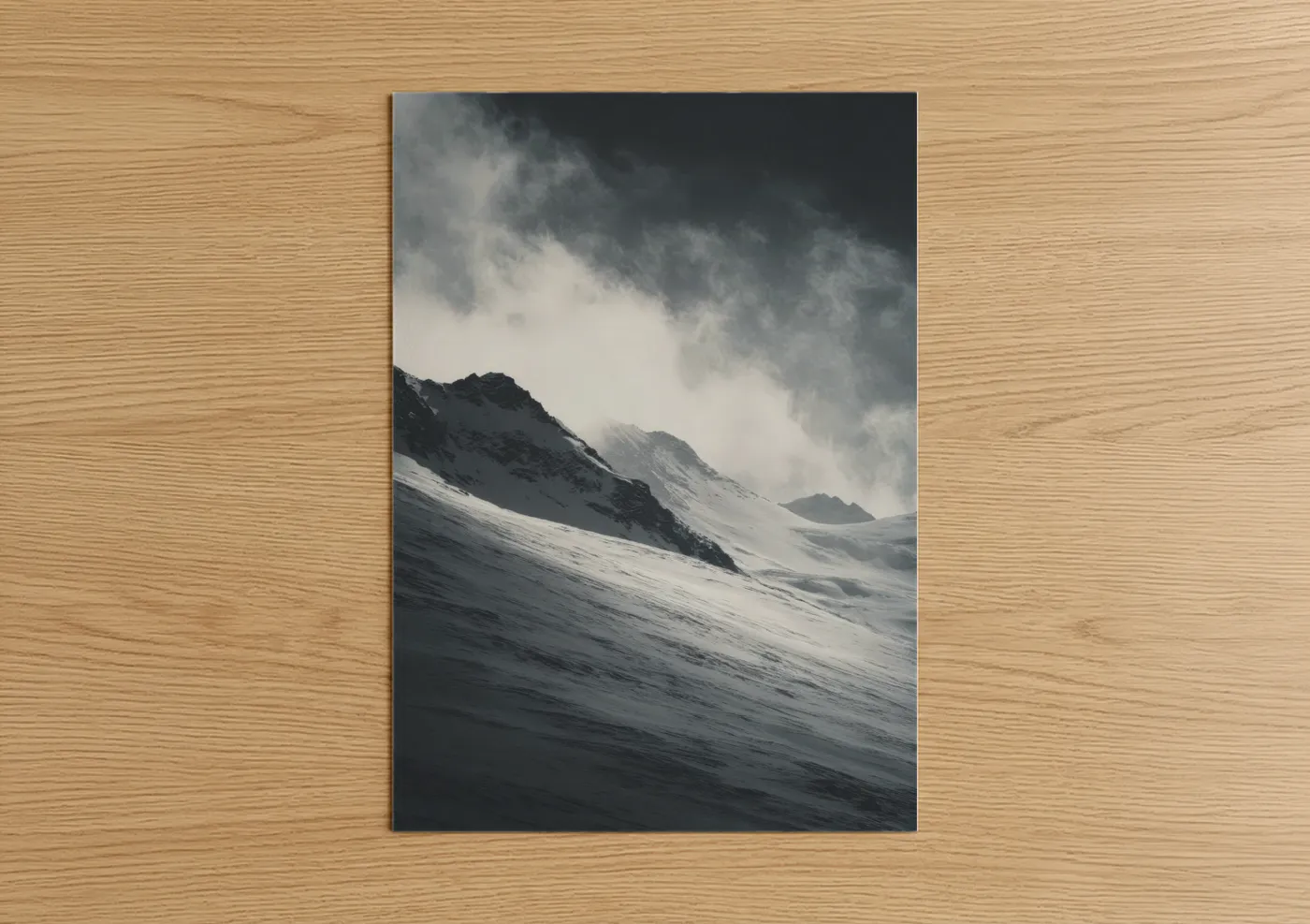Stormy Glacier Mountain Landscape Wall Art