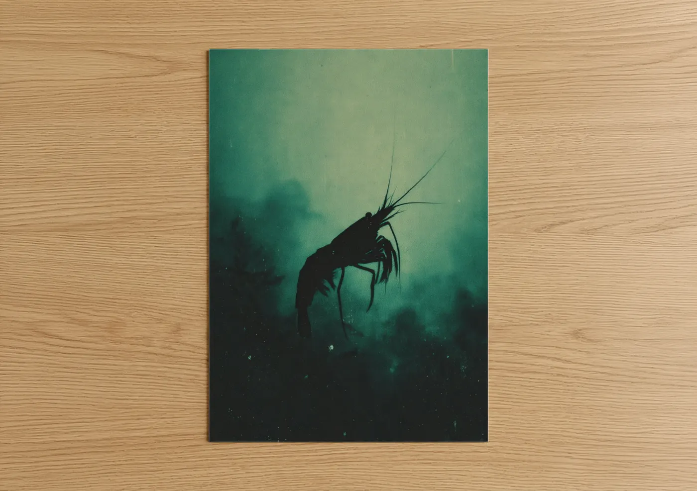 Twilight Shrimp Deep Sea Silhouette Wall Art