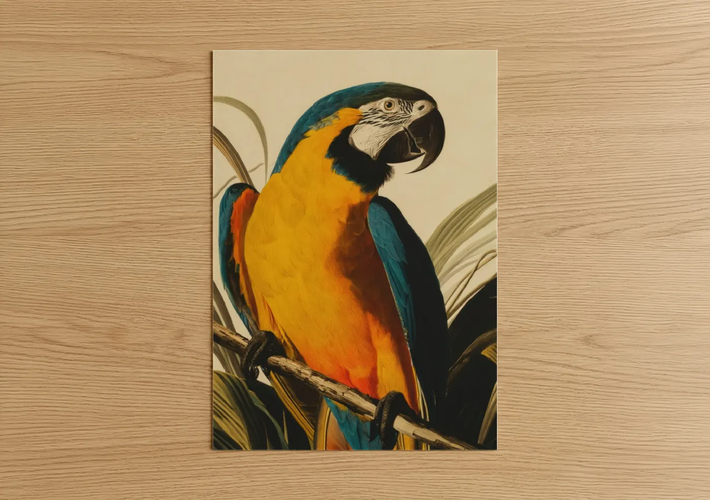 Blue Gold Macaw Tropical Parrot Wall Art