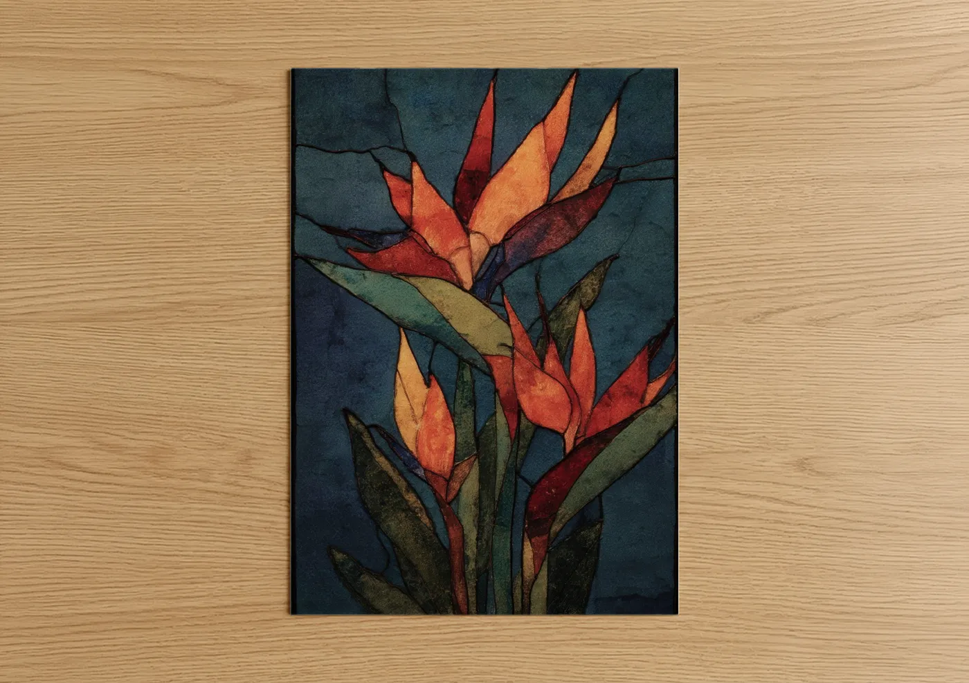 Birds of Paradise Tropical Flower Wall Art