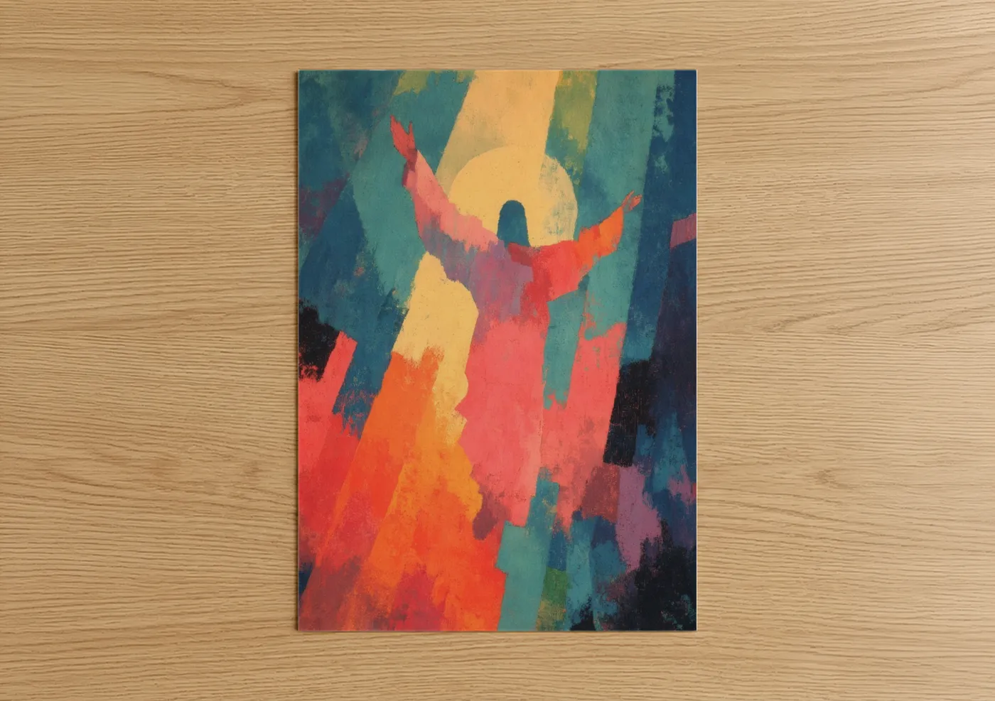 Risen Christ Abstract Spiritual Wall Art