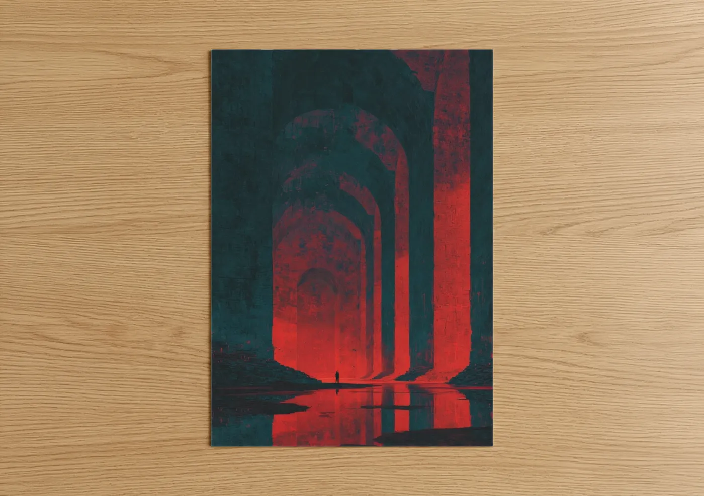Crimson Cellar Underground Architecture Wall Art