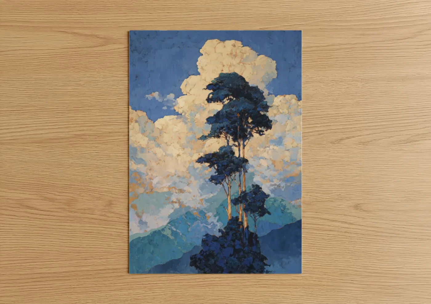Majestic Kauri Tree Landscape Painting Wall Art