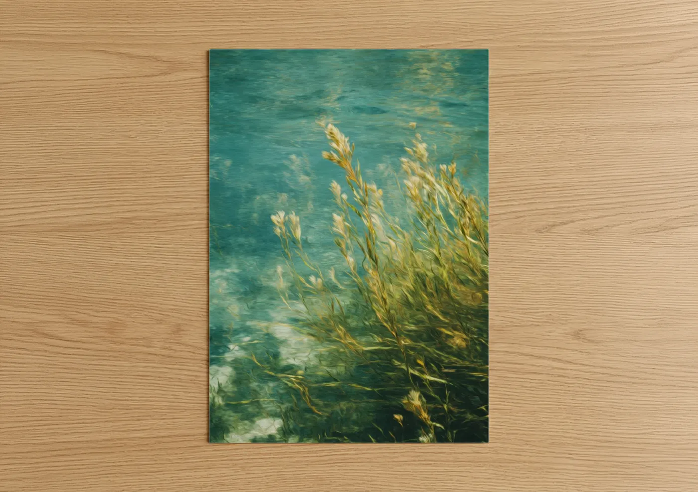Underwater Grass Turquoise Water Wall Art