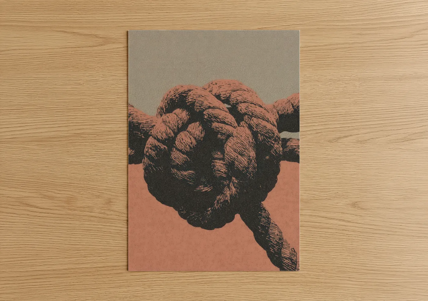 Knotted Rope Study Abstract Art Print Wall Art