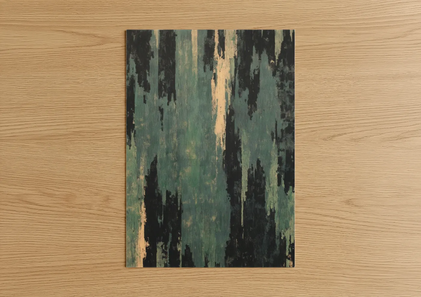 Verdant Erosion Abstract Expressionism Wall Art