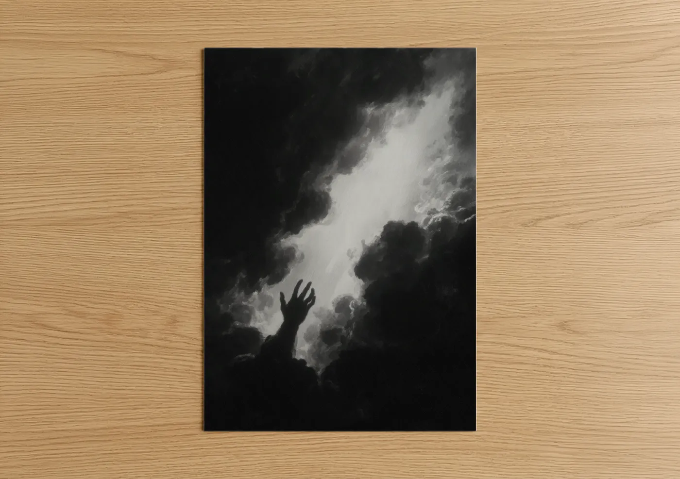 Hand Reaching Light Christian Symbol Wall Art