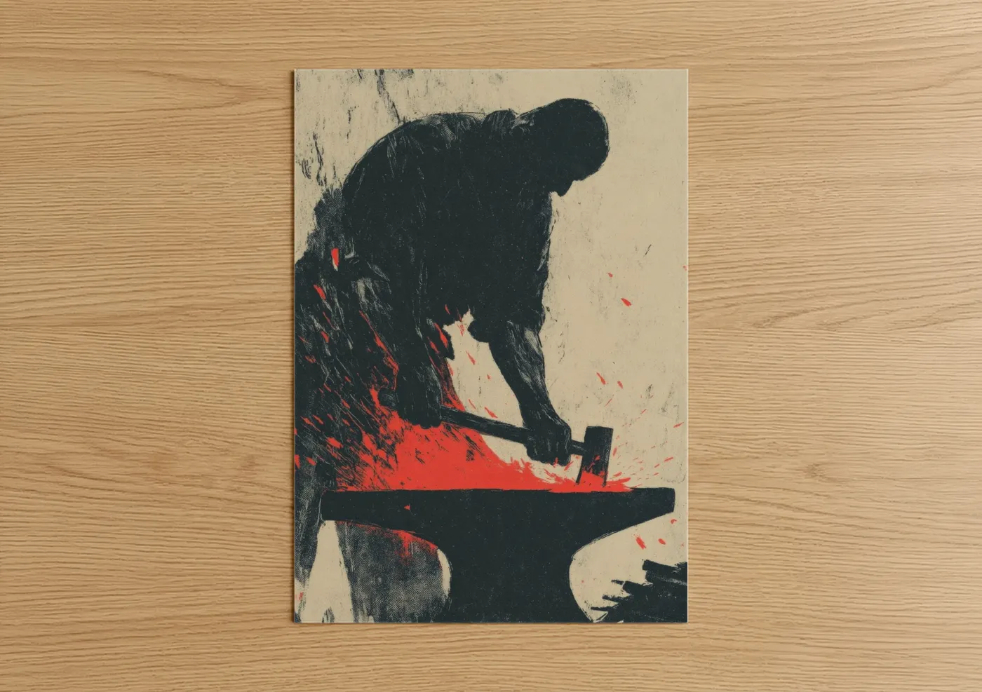 Blacksmith Worker Labor Day Wall Art
