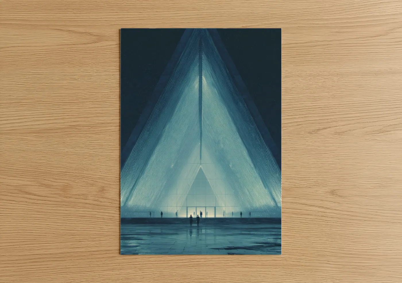 Ethereal Temple Architecture Modern Design Wall Art