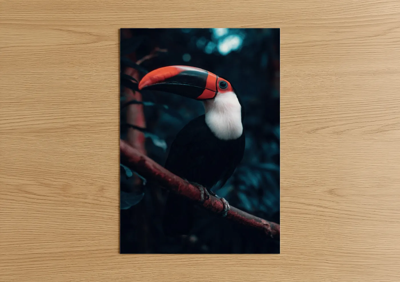 Crimson Toucan Portrait Wildlife Photography Wall Art