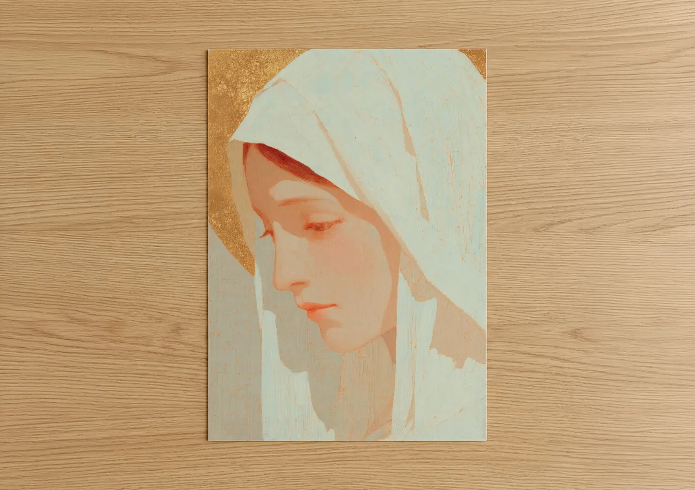 Virgin Mary Religious Portrait Wall Art
