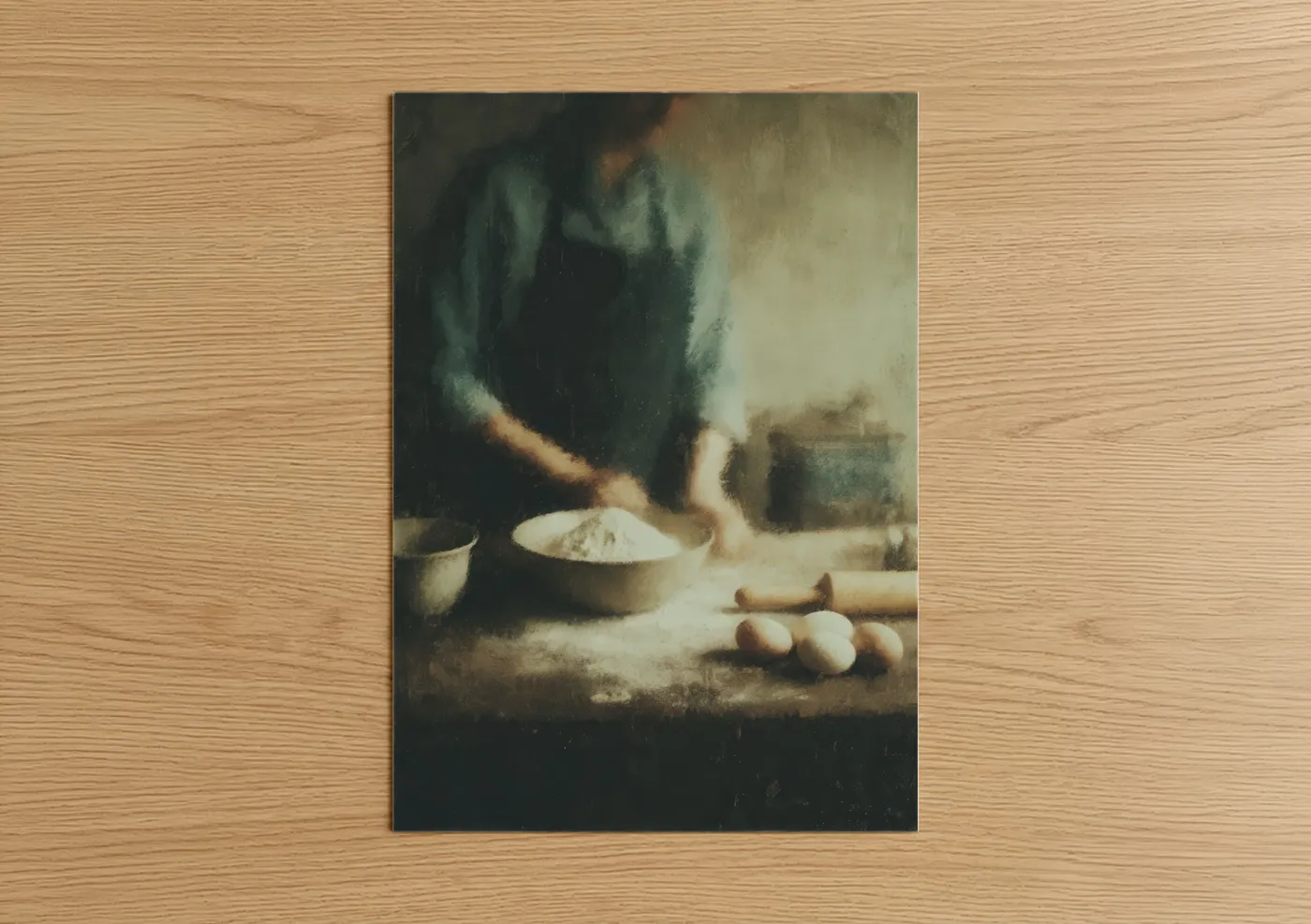Rustic Baking Moment Kitchen Wall Art