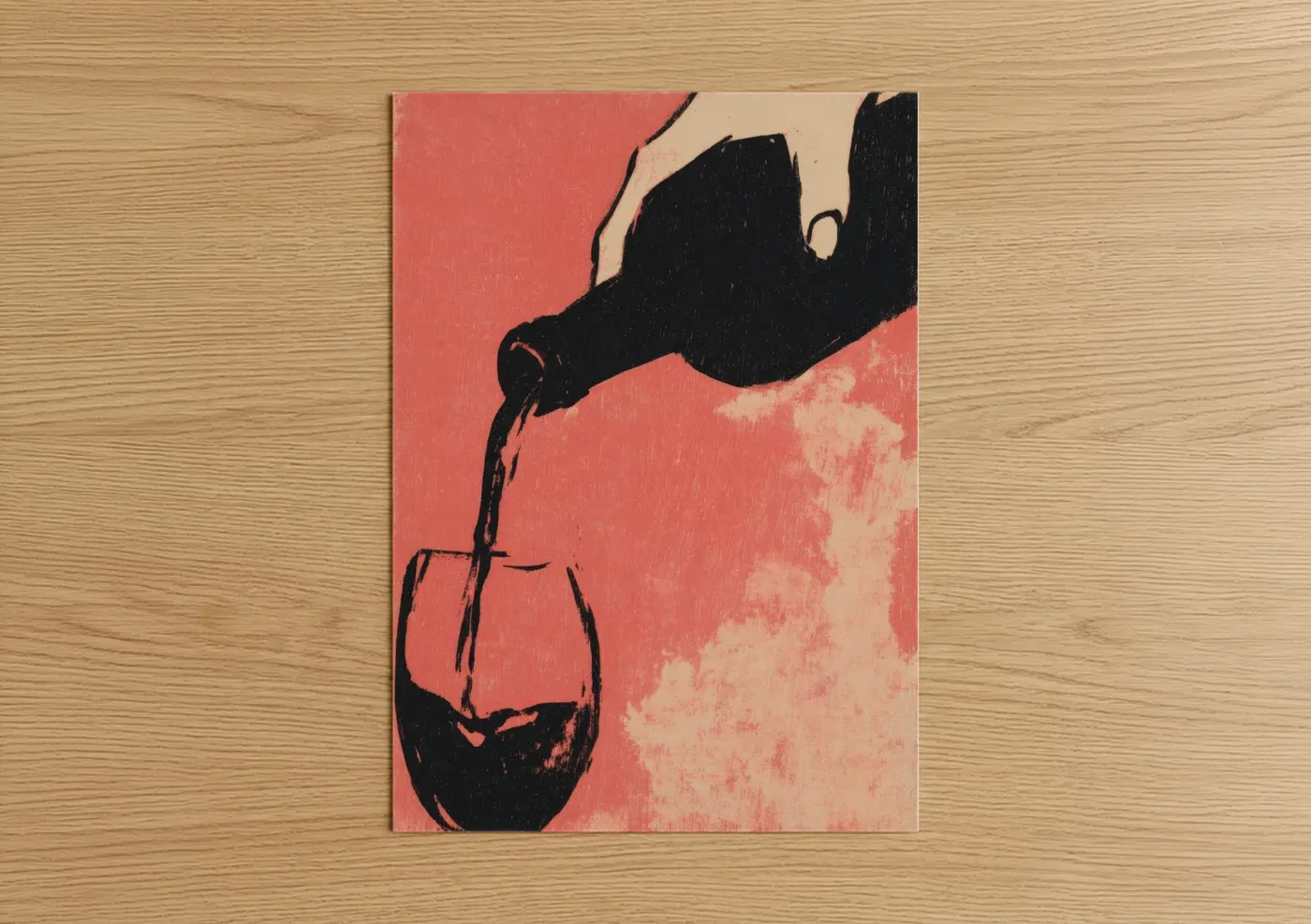 Rosé Wine Pour Contemporary Wall Art