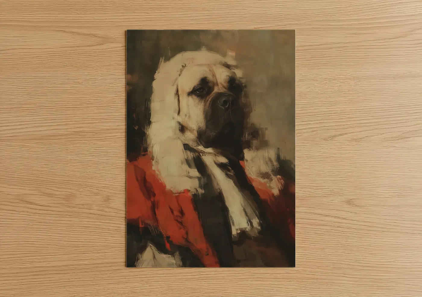 Noble Mastiff Portrait in Warm Tones Wall Art