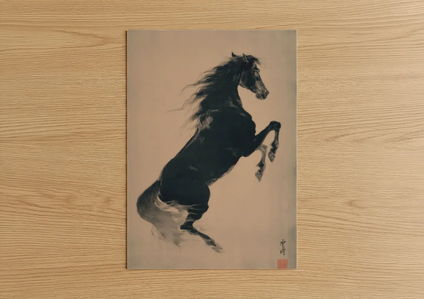 Rearing Quarter Horse Dynamic Pose Wall Art