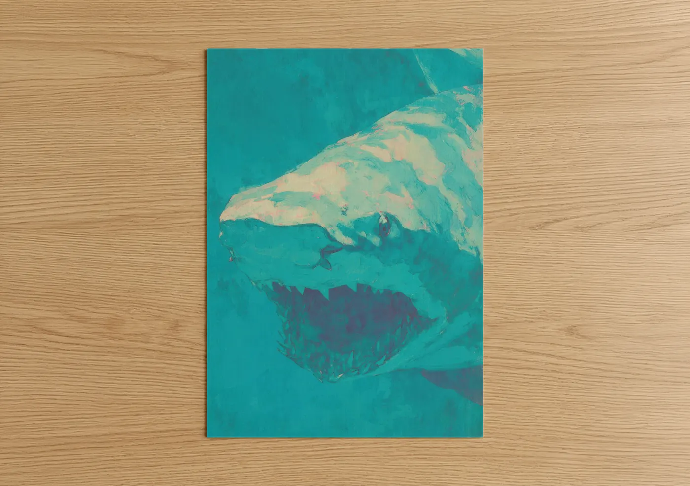 Sand Tiger Shark Turquoise Ocean Wall Art