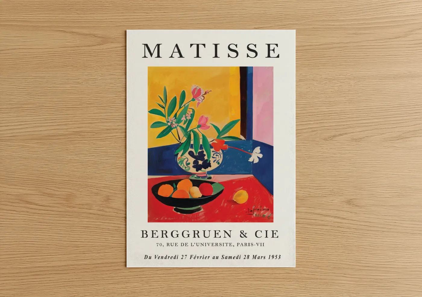 Matisse Abstract Flowers Poster Wall Art