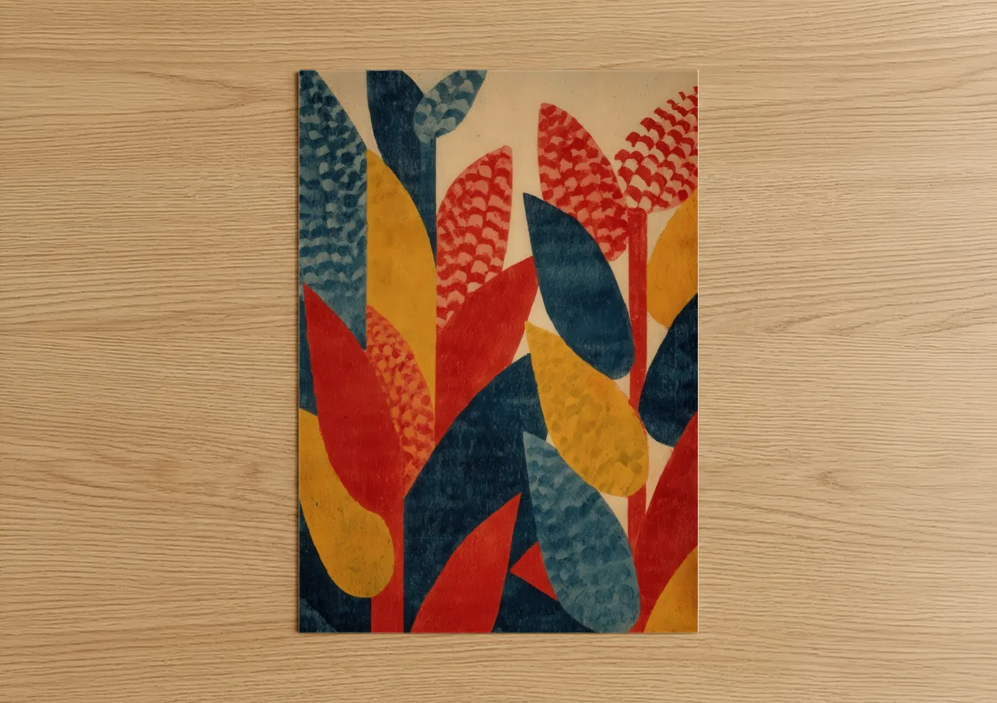 Abstract Grain Harvest Geometric Wall Art