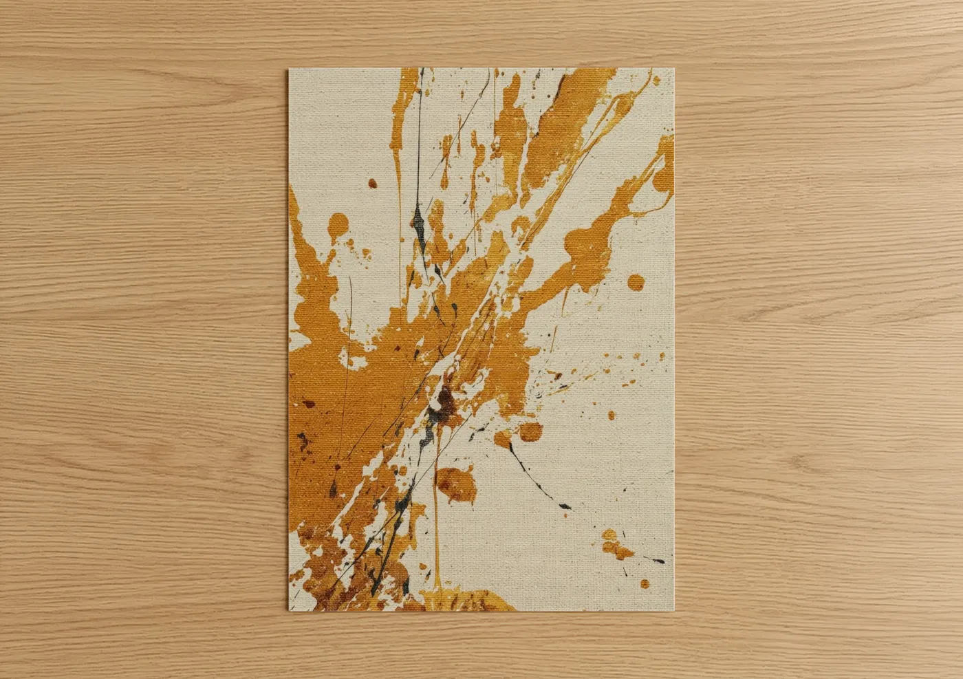 Golden Beer Splash Abstract Wall Art