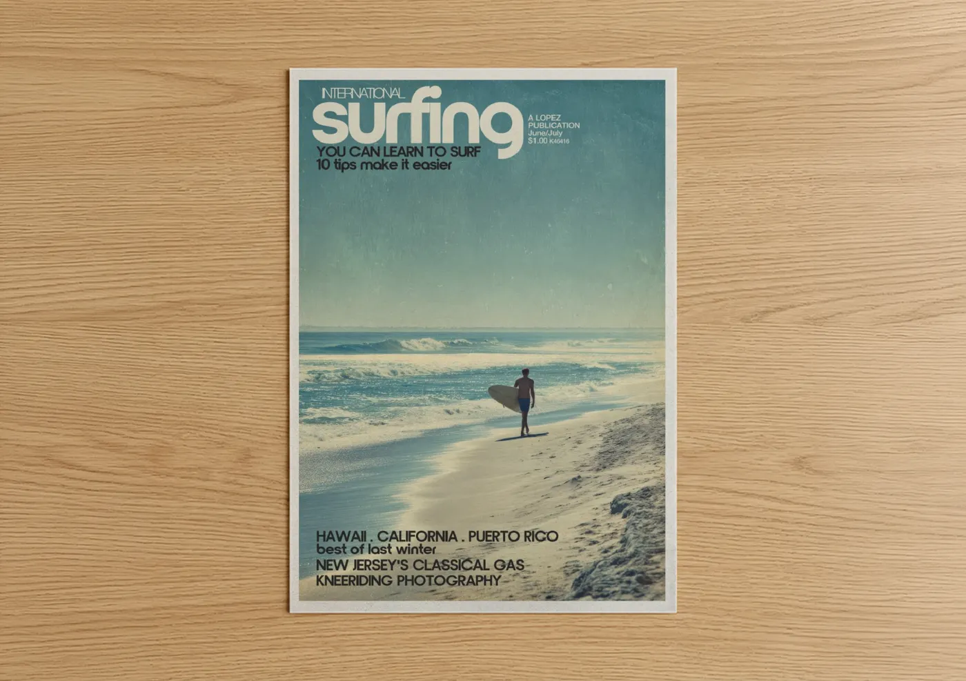 Vintage Coastal Surfer Beach Photography Wall Art