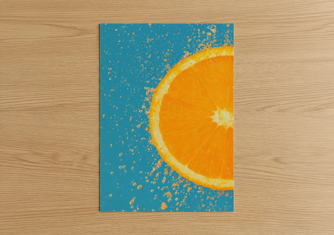 Orange Citrus Sun Pop Wall Art