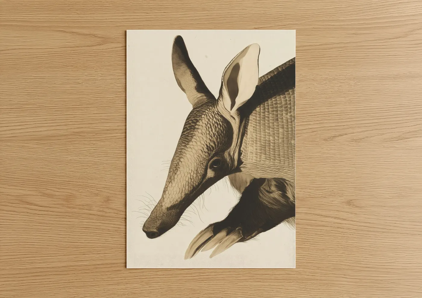 Detailed Aardvark Wildlife Illustration Wall Art