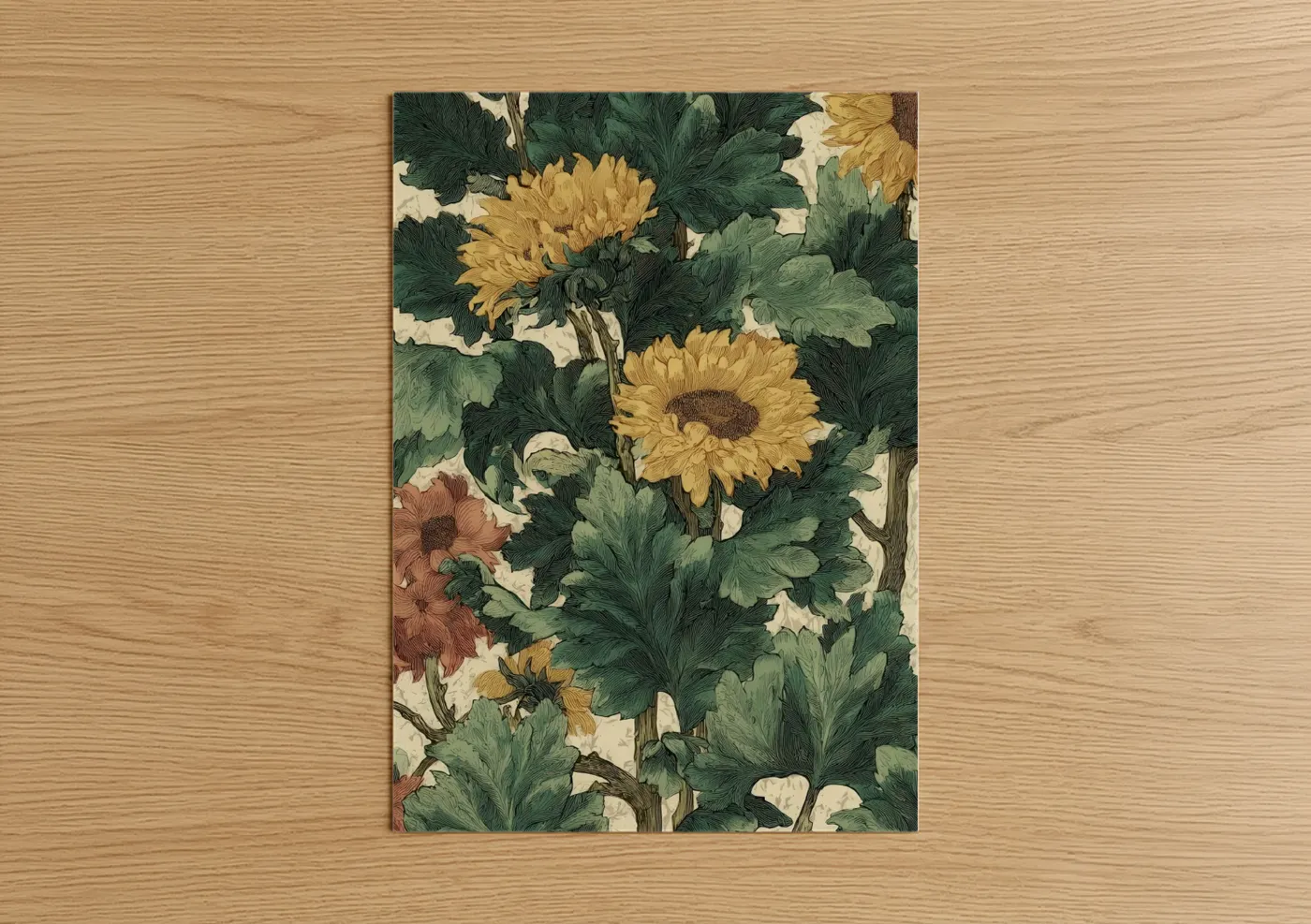 Golden Sunflower Garden Botanical Wall Art