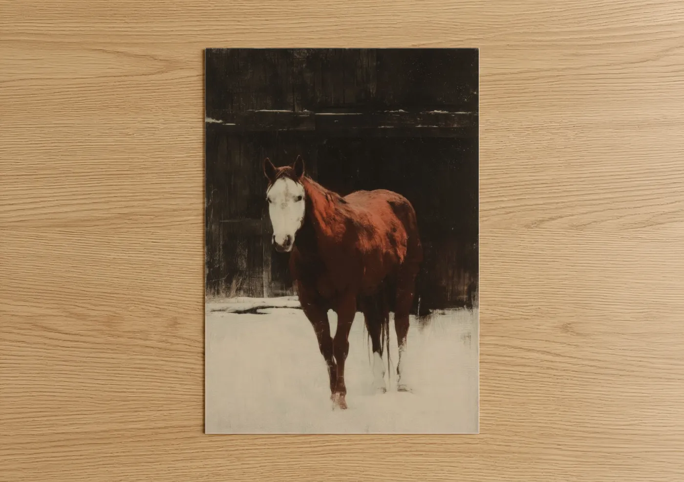 Russet Quarter Horse Barn Portrait Wall Art