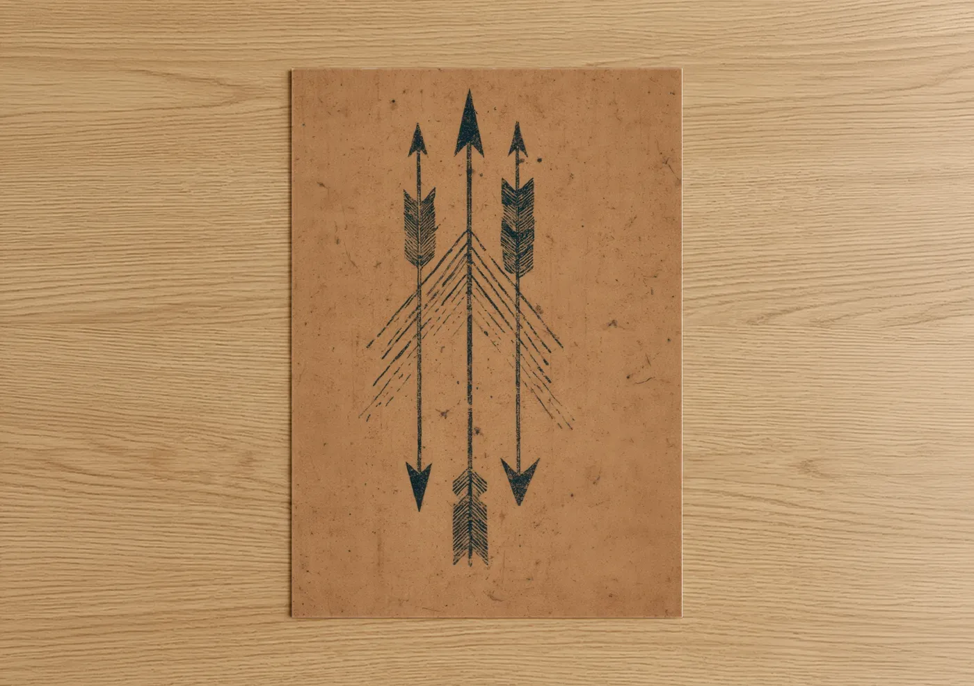 Tribal Arrows Boho Line Art Design Wall Art