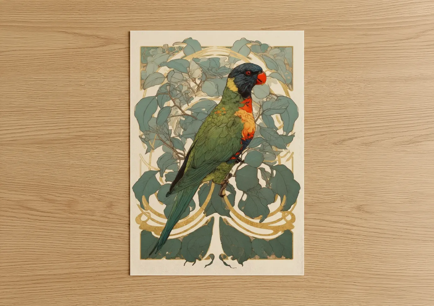 Rainbow Lorikeet Tropical Bird Wall Art