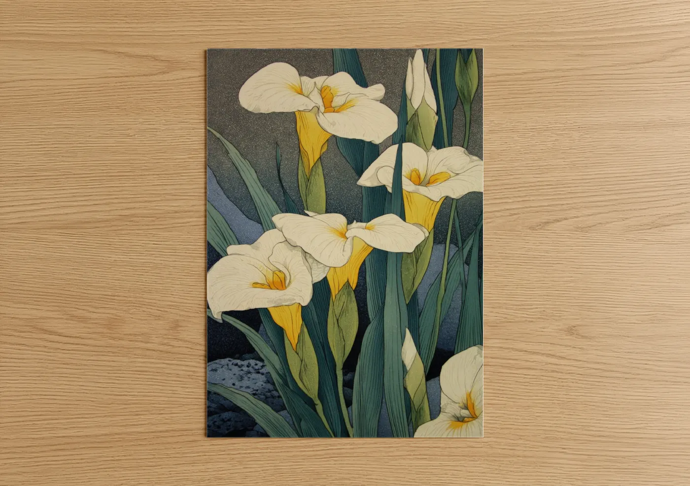 Elegant White Amaryllis Botanical Art Wall Art