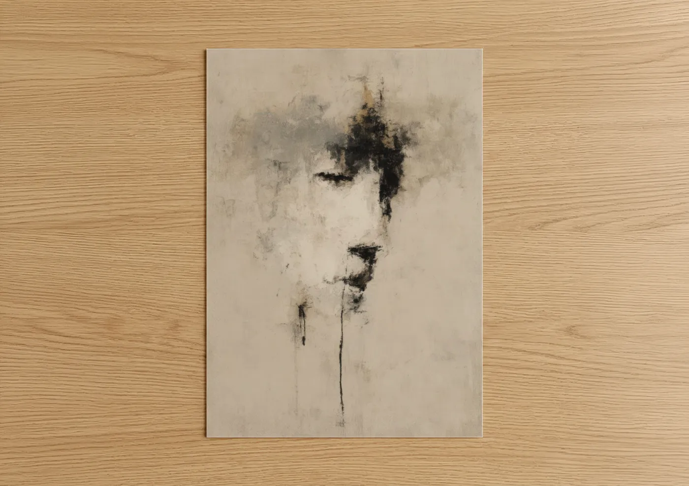 Ethereal Specter Abstract Ghost Wall Art