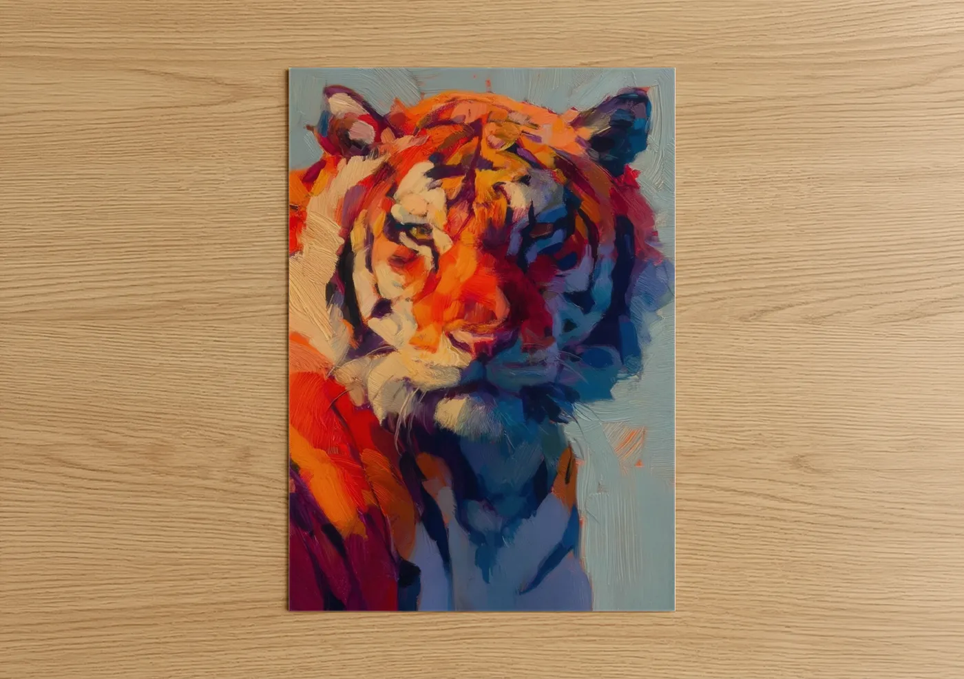 Vibrant Tiger Abstract Wild Cat Wall Art