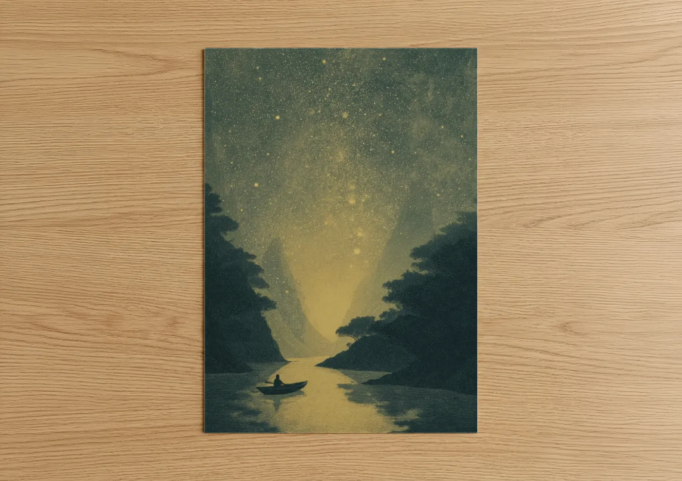 Starlit Canyon Dreamscape Night Sky Wall Art