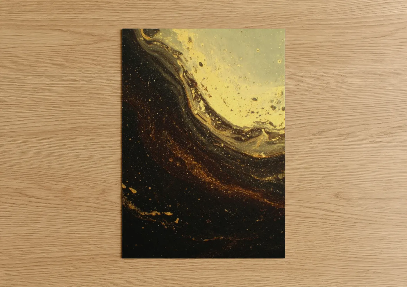 Liquid Gold Abstract Glassworking Wall Art