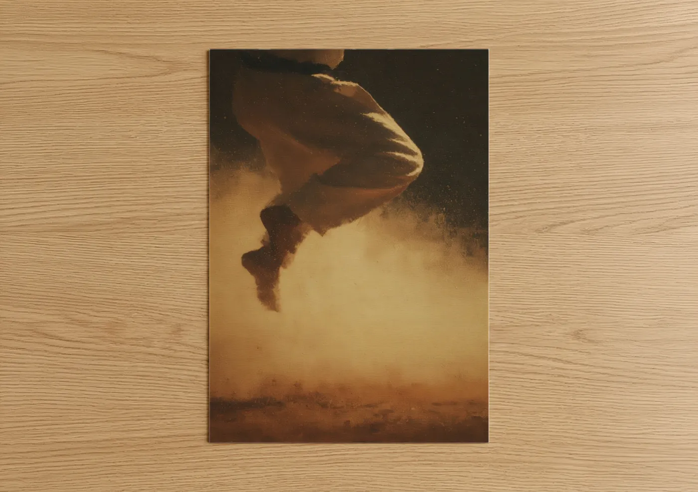 Golden Capoeira Warrior Dance Art Wall Art