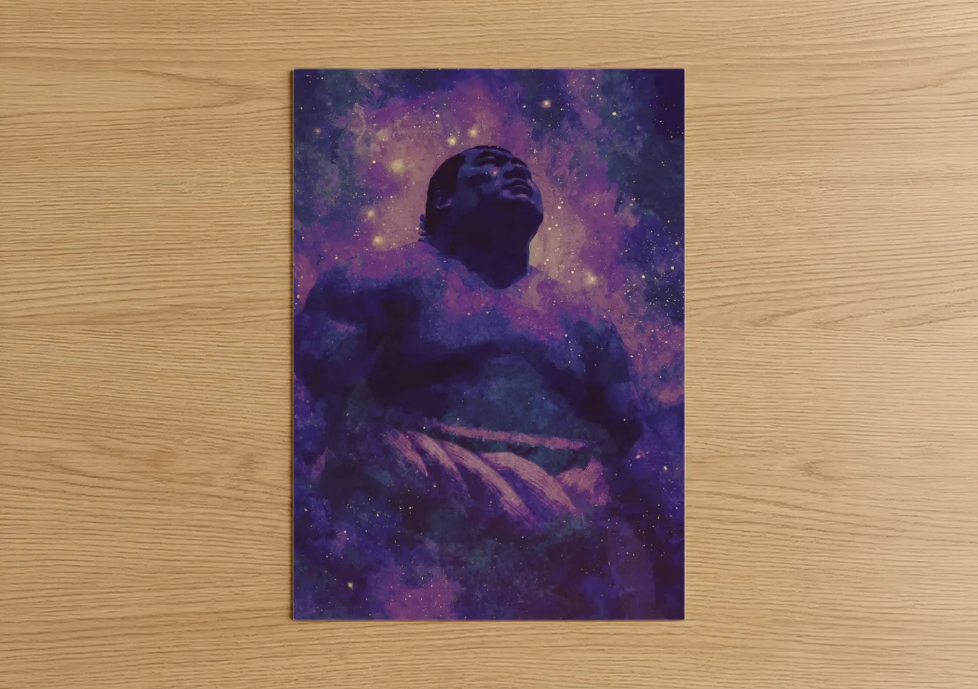 Cosmic Sumo Warrior Galaxy Wall Art