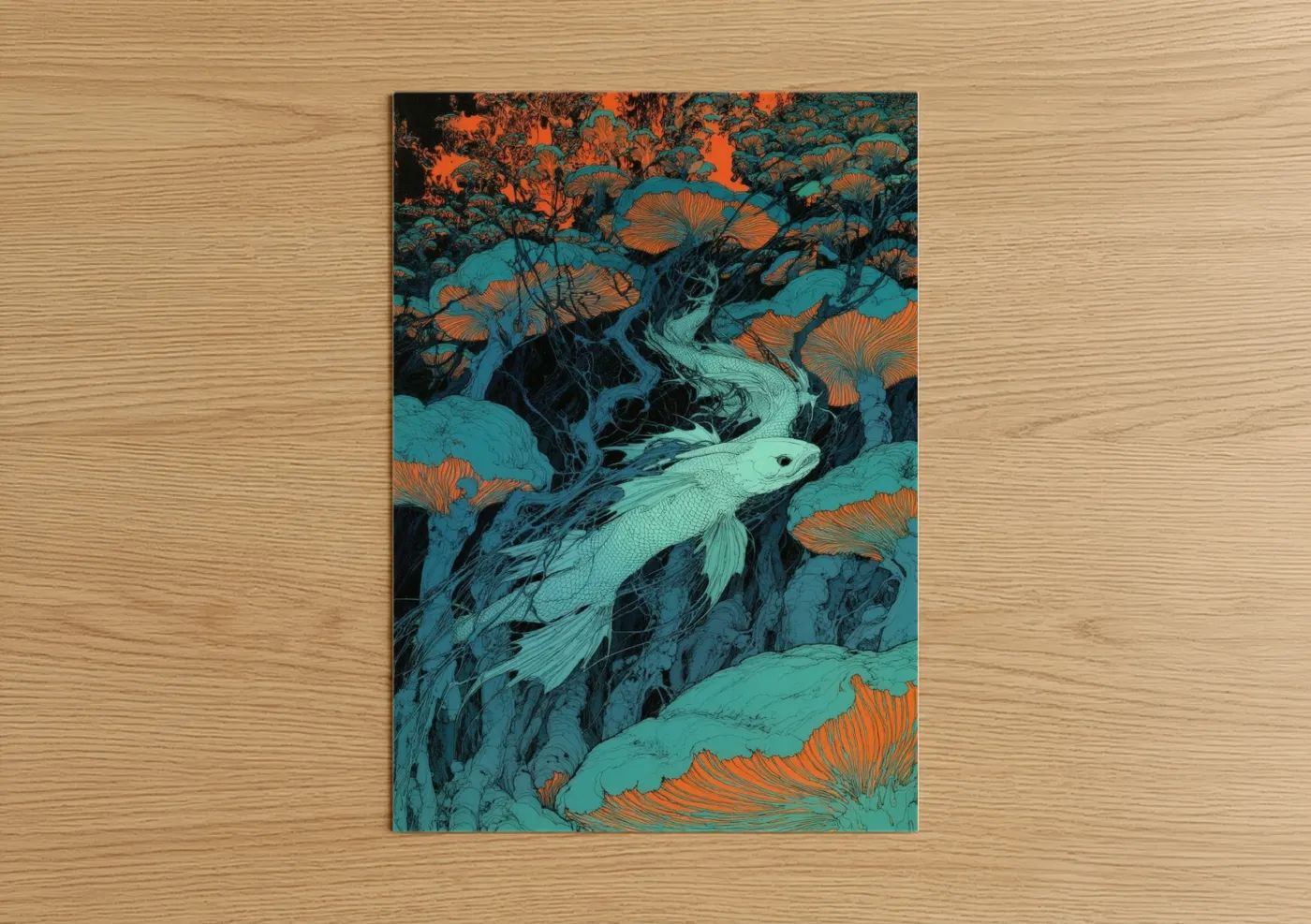 Ethereal Dragon Fish Aquarium Wall Art