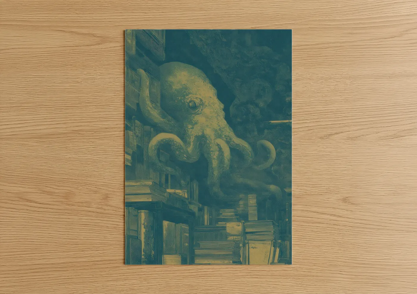 Steampunk Squid Mechanical Ocean Wall Art