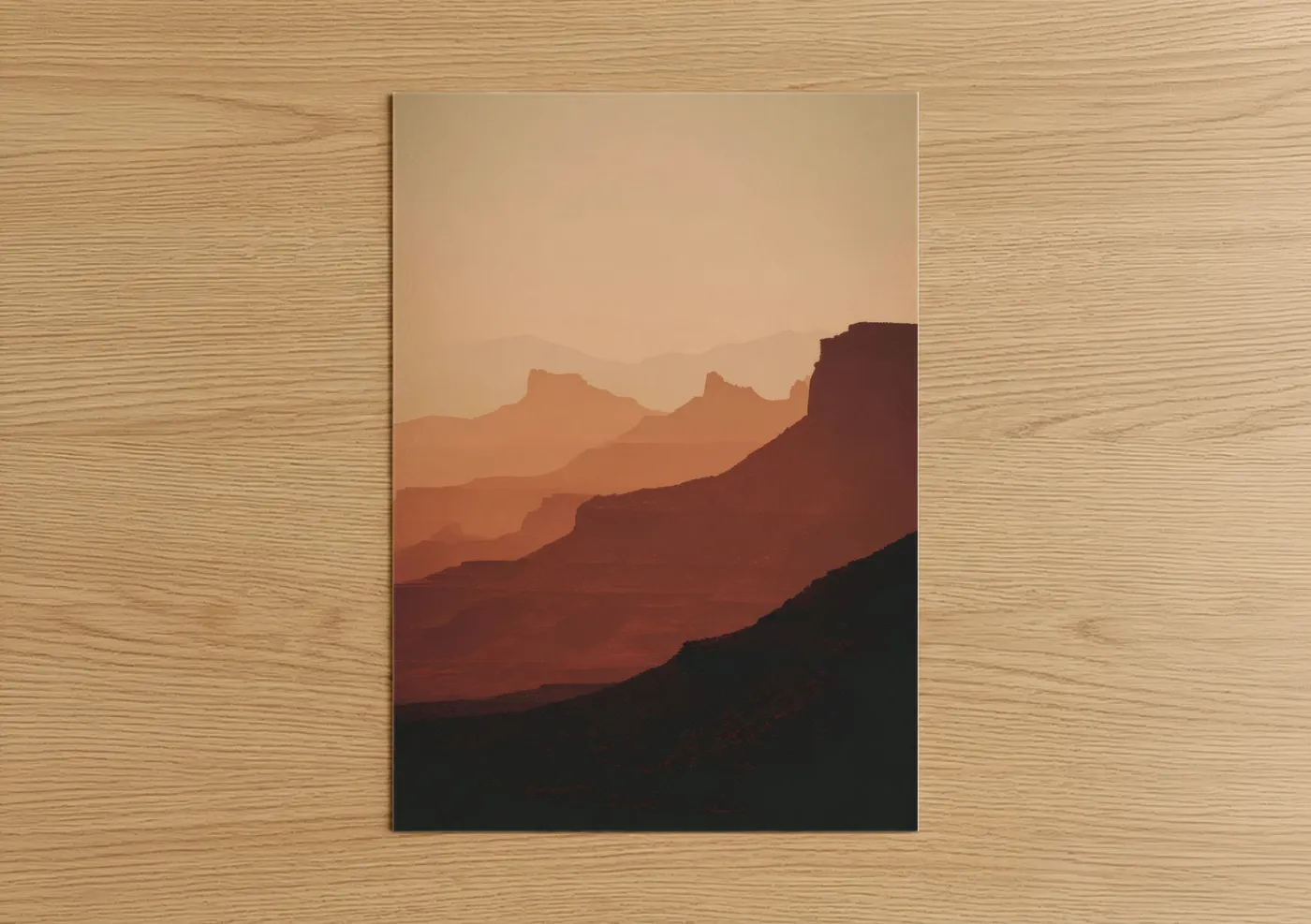 Desert Canyon Sunset Landscape Wall Art