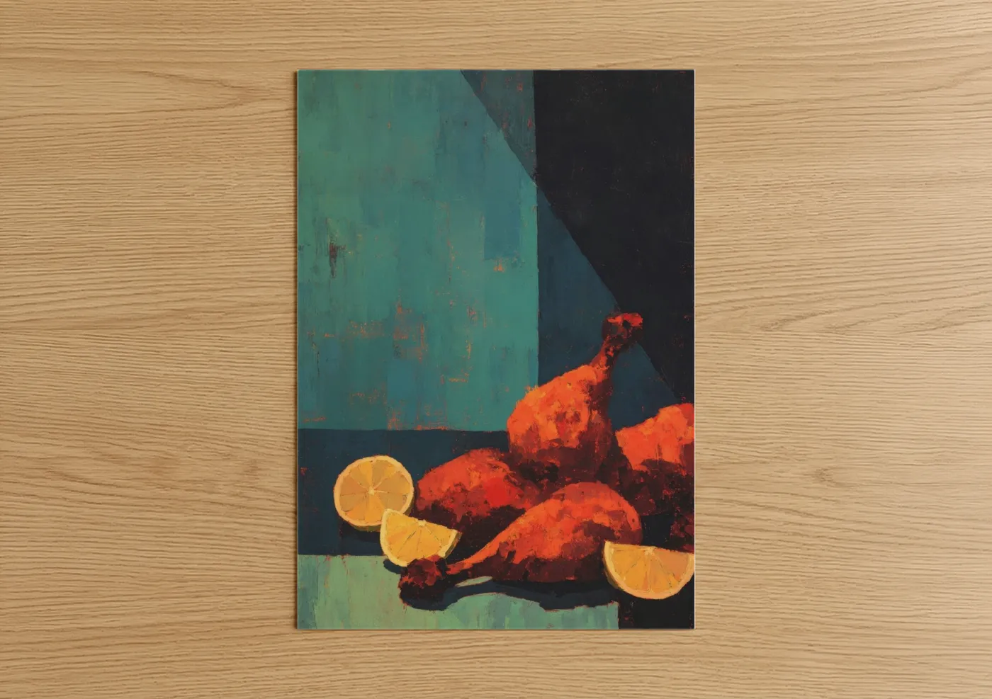 Roasted Poultry with Citrus Modern Wall Art
