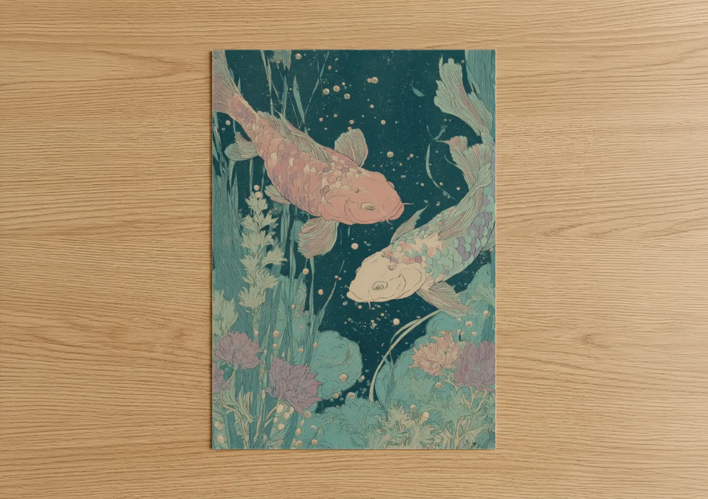 Celestial Pisces Pair Zodiac Wall Art