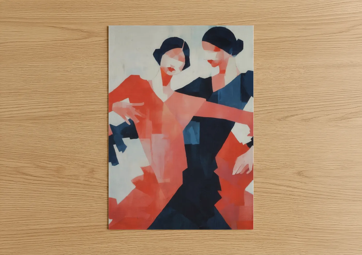 Passionate Flamenco Dancers Geometric Wall Art